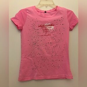 Baby Pink Girls Abercrombie Tee, Runs very small and petite